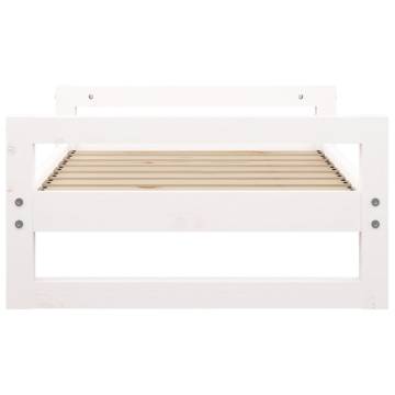 Dog Bed in White | Solid Pine Wood 75.5x55.5x28 cm