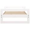 Dog Bed in White | Solid Pine Wood 75.5x55.5x28 cm