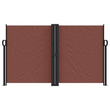 Retractable Side Awning Brown 140x1000 cm - Privacy Screen