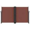 Retractable Side Awning Brown 140x1000 cm - Privacy Screen