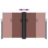 Retractable Side Awning Brown 140x1000 cm - Privacy Screen