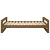 Comfortable Honey Brown Dog Bed - Solid Pine Wood - 105.5x75.5x28 cm