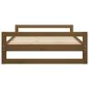 Comfortable Honey Brown Dog Bed - Solid Pine Wood - 105.5x75.5x28 cm