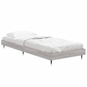 Grey Sonoma Bed Frame 75x190 cm | Durable & Stylish Design