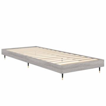 Grey Sonoma Bed Frame 75x190 cm | Durable & Stylish Design