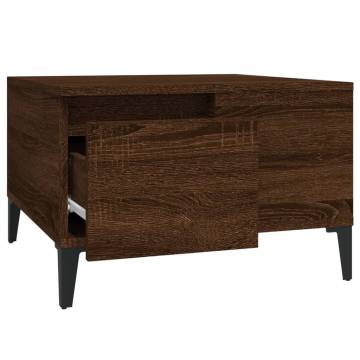 Brown Oak Coffee Table - Stylish & Durable - 55x55x36.5 cm