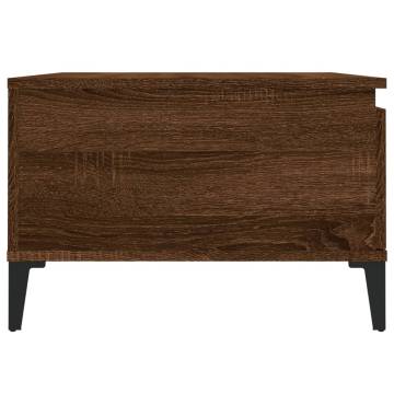 Brown Oak Coffee Table - Stylish & Durable - 55x55x36.5 cm