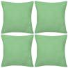 4 Apple Green Cushion Covers Cotton 40 x 40 cm Colour apple green Size 40 x 40 cm Quantity in Package 1 