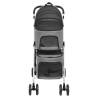 2-Layers Folding Dog Stroller - Grey, 83x48x97 cm | Hipomarket