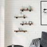 Wall Shelves (4 pcs) Smoked Oak - Versatile Storage Solutions