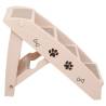 Folding Dog Stairs Cream - Easy Access for Pets | HipoMarket UK