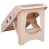 Folding Dog Stairs Cream - Easy Access for Pets | HipoMarket UK