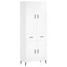 Highboard High Gloss White 69.5x34x180 cm | Stylish Storage