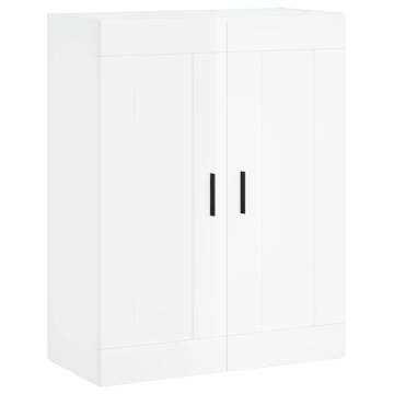 Highboard High Gloss White 69.5x34x180 cm | Stylish Storage