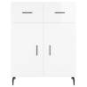 Highboard High Gloss White 69.5x34x180 cm | Stylish Storage