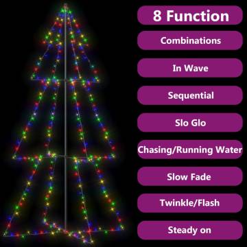 Christmas Cone Tree with 300 LEDs - Indoor & Outdoor Decor