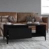 Coffee Table Black 90x50x36.5 cm Engineered Wood Colour black Quantity in Package 1 