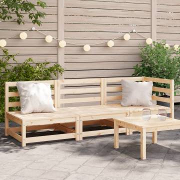 Garden Sofa 3-Seater Solid Wood Pine - Comfortable & Stylish