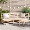 Garden Sofa 3-Seater Solid Wood Pine Colour natural pine Quantity in Package 1 Model corner + 2x chair 