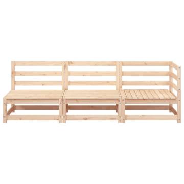 Garden Sofa 3-Seater Solid Wood Pine - Comfortable & Stylish