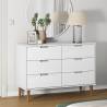 Drawer Cabinet MOLDE White 113x40x80 cm Solid Wood Pine Colour white Quantity in Package 1 