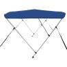 3 Bow Bimini Top Blue - Durable Boat Canopy 183x196 cm