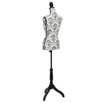 Chic Ladies Bust - Black & White | Adjustable Height Mannequin