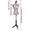 Chic Ladies Bust - Black & White | Adjustable Height Mannequin