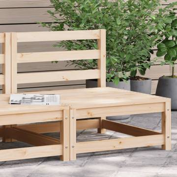 Garden Sofa Armless - Solid Wood Pine 70x70x67 cm