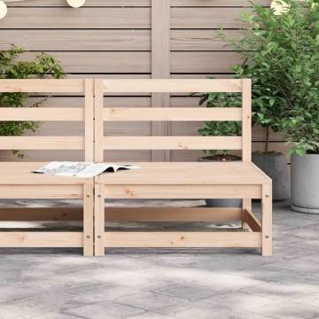 Garden Sofa Armless - Solid Wood Pine 70x70x67 cm