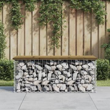 Garden Bench Gabion Design - Durable Impregnated Pine Wood