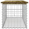 Garden Bench Gabion Design - Durable Impregnated Pine Wood