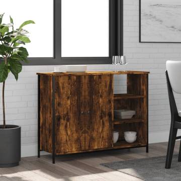 Classic Smoked Oak Sideboard - 100x33x75 cm Engineered Wood