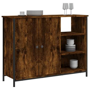 Classic Smoked Oak Sideboard - 100x33x75 cm Engineered Wood