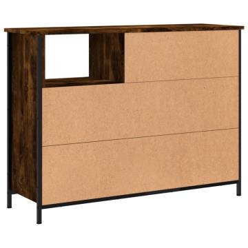 Classic Smoked Oak Sideboard - 100x33x75 cm Engineered Wood