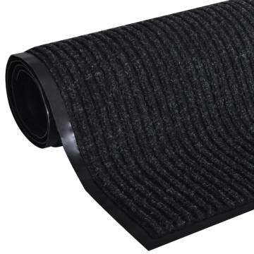 Durable Black PVC Door Mat 90 x 60 cm - Perfect for Home & Office