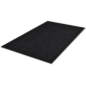 Durable Black PVC Door Mat 90 x 60 cm - Perfect for Home & Office