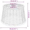 Ceiling Lamp Shade White Ø45x28 cm Wicker - Hipomarket