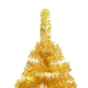 Artificial Pre-lit Gold Christmas Tree 150 cm | Hipomarket