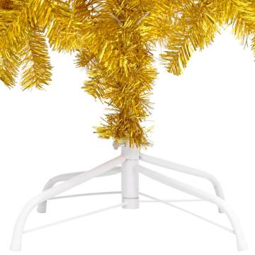 Artificial Pre-lit Gold Christmas Tree 150 cm | Hipomarket