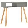 Stylish Grey Console Table - Solid Pinewood 80x30x72 cm