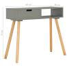 Stylish Grey Console Table - Solid Pinewood 80x30x72 cm