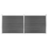 Fence Panel Set WPC 353x146 cm Black Colour black Size 353 x 146 cm Quantity in Package 1 