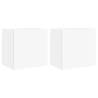 Stylish White TV Wall Cabinets - Set of 2 | Space-Saving Design