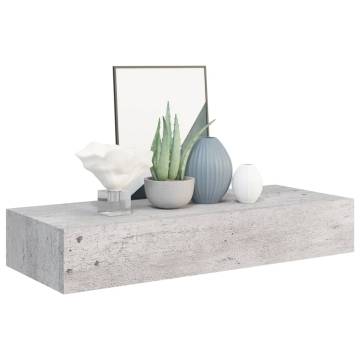 Elegant Wall Drawer Shelves - 2 pcs Concrete Grey | HipoMarket