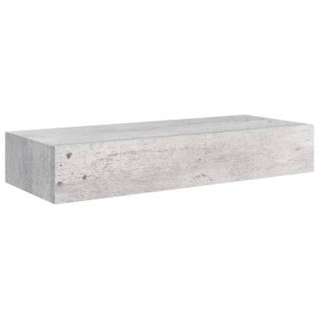 Elegant Wall Drawer Shelves - 2 pcs Concrete Grey | HipoMarket