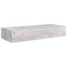 Elegant Wall Drawer Shelves - 2 pcs Concrete Grey | HipoMarket