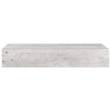 Elegant Wall Drawer Shelves - 2 pcs Concrete Grey | HipoMarket