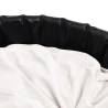 Luxury Dog Bed Black and Beige 90x79 cm Plush & Faux Leather