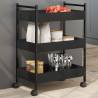 Black Kitchen Trolley - Durable & Stylish Storage Solution